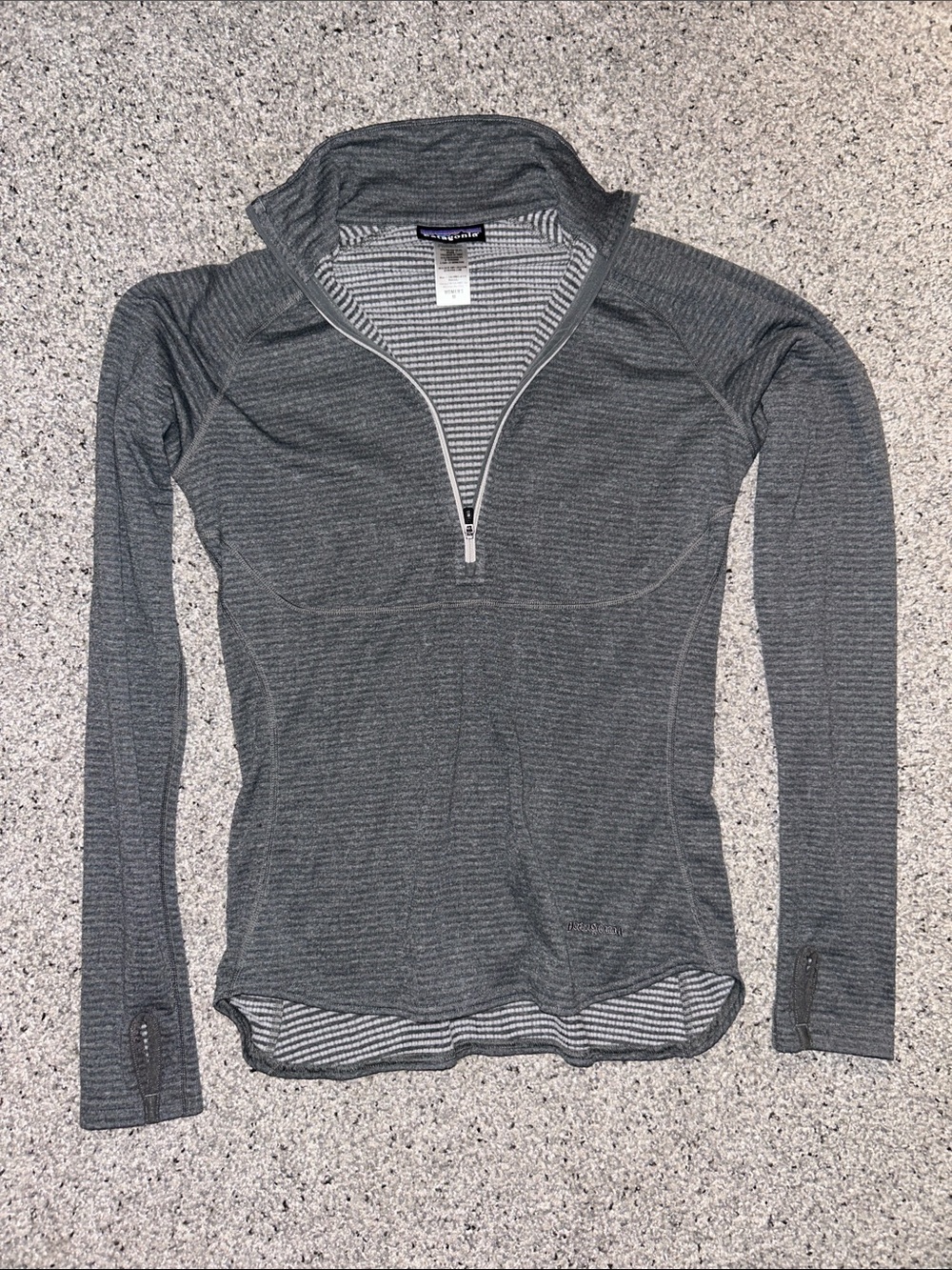 Patagonia Gray Quarter-Zip Long Sleeve Women's Pullover